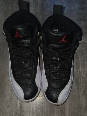 Jordan Men's Black/White/Red High-Top Basketball Sneakers